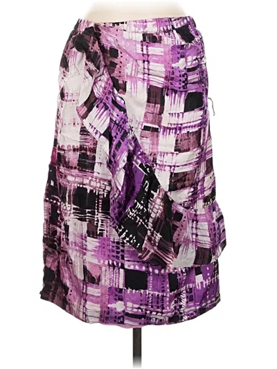 Pre-owned Ali Ro Silk Skirt In Purple