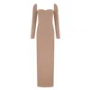 Alia Studio Women's Brown Violet Dress Latte Exclusive Collection In Brown
