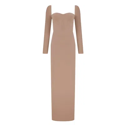 Alia Studio Women's Brown Violet Dress Latte Exclusive Collection