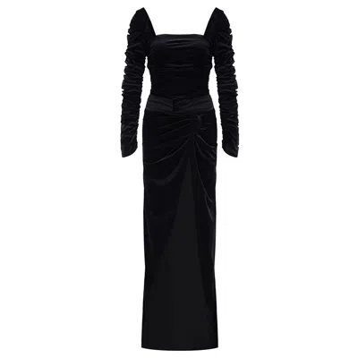 Alia Studio Women's Contessa Dress In Velvet Black