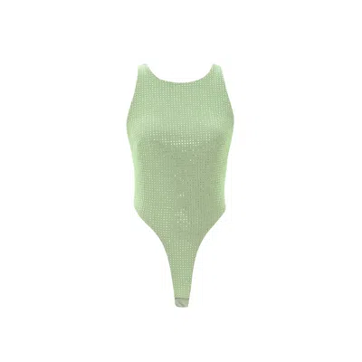 Alia Studio Women's Green Staras Bodysuit Mint