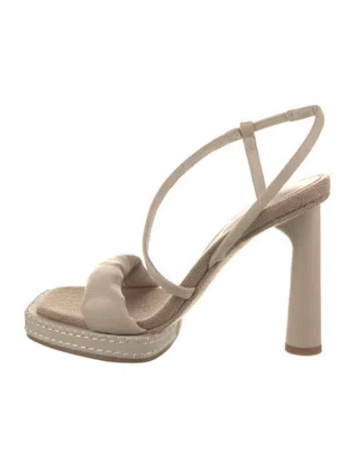 Pre-owned Alias Mae Canvas Slingback Sandals In Neutral
