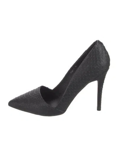 Pre-owned Alias Mae Leather Animal Print Pumps In Black