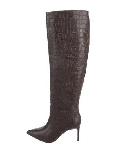 Pre-owned Alias Mae Leather Boots In Brown