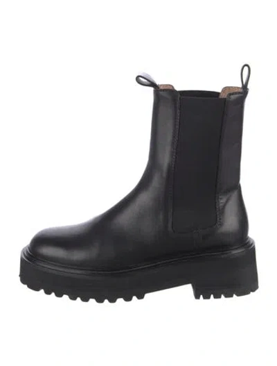 Pre-owned Alias Mae Leather Chelsea Boots In Black