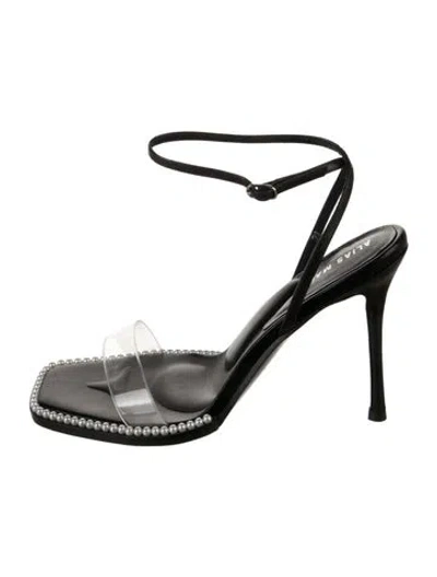 Pre-owned Alias Mae Leather Sandals In Black