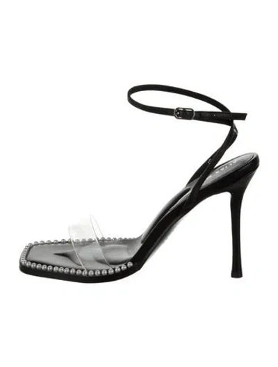 Pre-owned Alias Mae Leather Sandals In Black