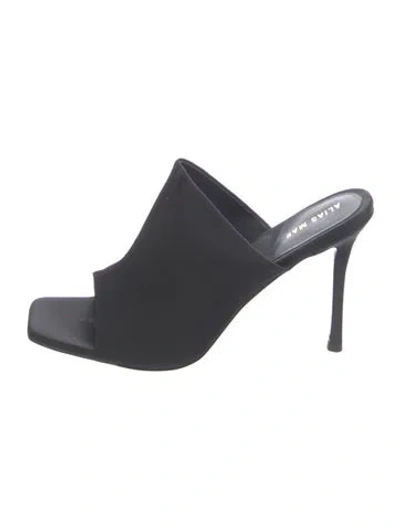 Pre-owned Alias Mae Leather Sandals In Black