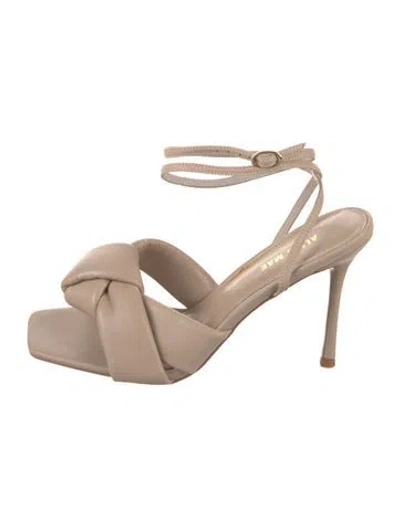 Pre-owned Alias Mae Leather Sandals In Neutral
