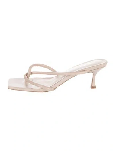 Pre-owned Alias Mae Leather Sandals In Neutrals