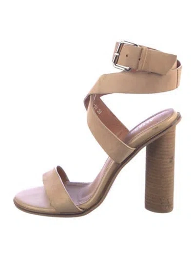 Pre-owned Alias Mae Leather Sandals In Neutrals