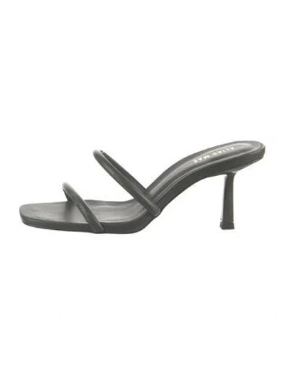 Pre-owned Alias Mae Leather Sandals In Silver