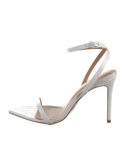 Pre-owned Alias Mae Leather Sandals In White