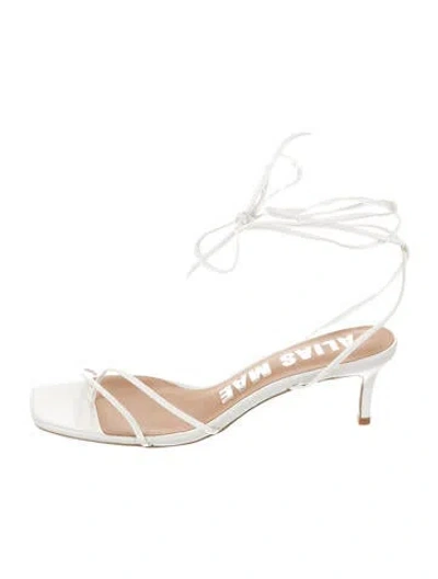 Pre-owned Alias Mae Leather Sandals In White
