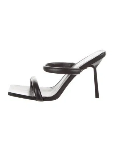 Pre-owned Alias Mae Leather Slides In Gray