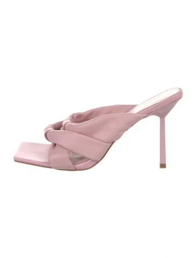 Pre-owned Alias Mae Leather Slides In Pink