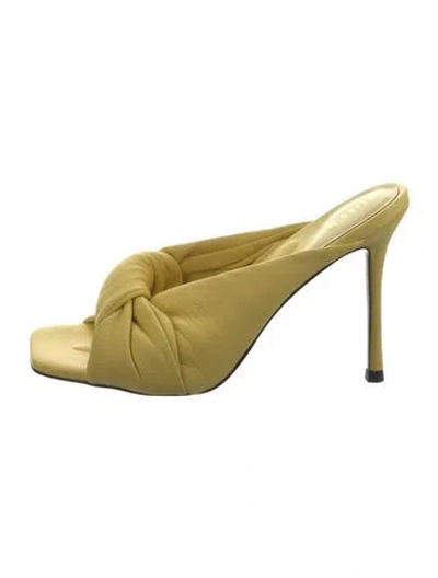 Pre-owned Alias Mae Leather Slides In Yellow