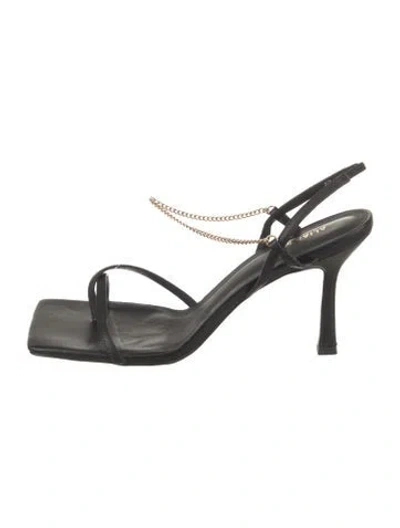 Pre-owned Alias Mae Leather Slingback Sandals In Black