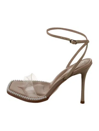 Pre-owned Alias Mae Leather Slingback Sandals In Brown