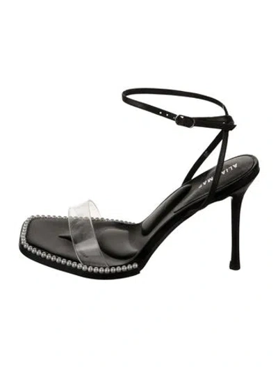Pre-owned Alias Mae Leather Slingback Sandals In Silver
