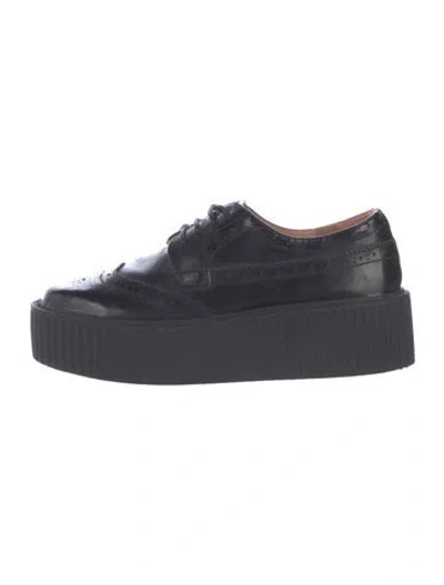 Pre-owned Alias Mae Leather Sneakers In Black