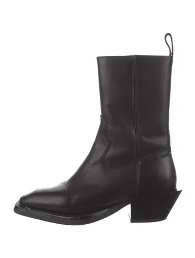 Pre-owned Alias Mae Leather Western Boots In Black