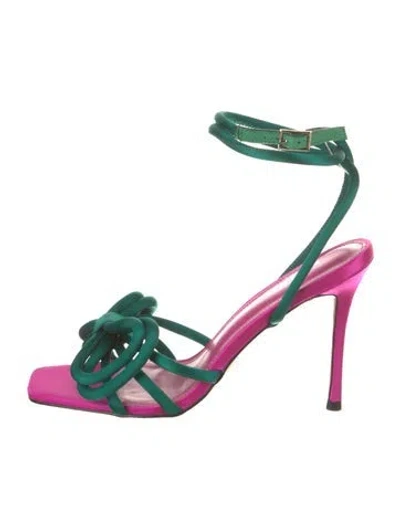 Pre-owned Alias Mae Satin Sandals In Multi
