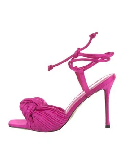 Pre-owned Alias Mae Satin Sandals In Pink