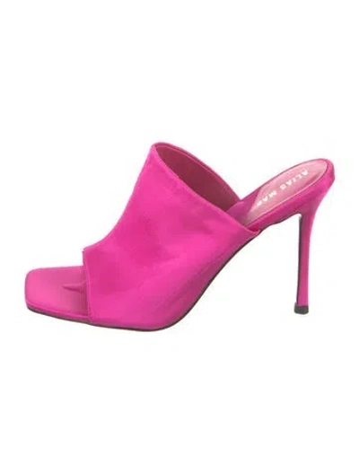 Pre-owned Alias Mae Satin Slides In Pink