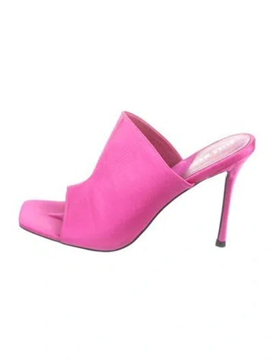 Pre-owned Alias Mae Satin Slides In Pink