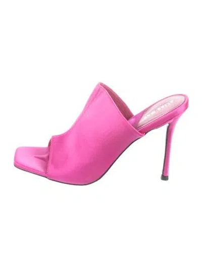 Pre-owned Alias Mae Satin Slides In Pink