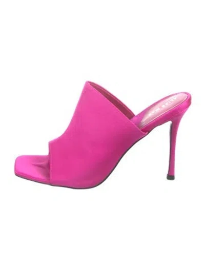 Pre-owned Alias Mae Satin Slides In Pink