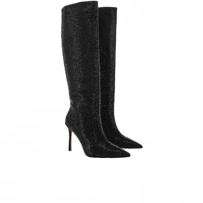 Alias Mae Women's Bossy Sequin Knee High Top Boot In Black