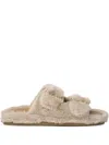 Alibi Faux-fur Flat Sandals In Multi