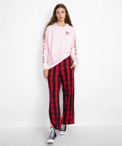 Alice And Olivia A+o X Big Feelings Athena Oversized Hoodie In Pink