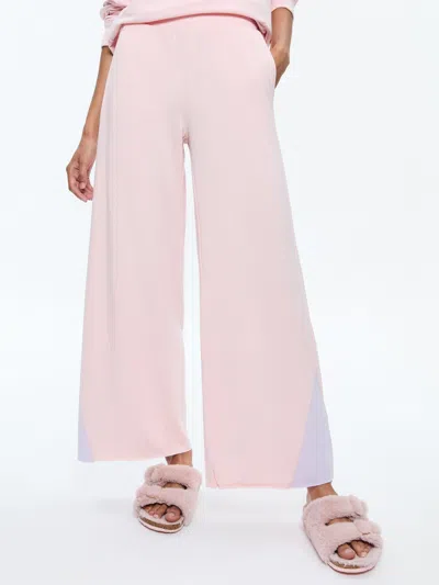 Alice And Olivia A+o X Big Feelings Olivia Lounge Pant In Rosy Pink