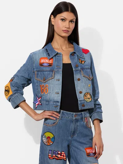 Alice And Olivia A+o X Bronco Denim Jacket