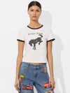 Alice And Olivia A+o X Bronco Onie Baby Tee