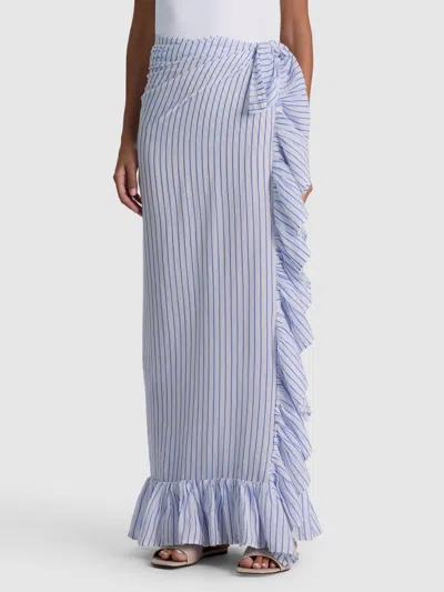 Alice And Olivia A+o X Coniglio Palm Beach Pareo In Blue