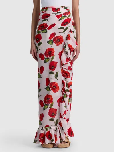 Alice And Olivia A+o X Coniglio Palm Beach Pareo In Red