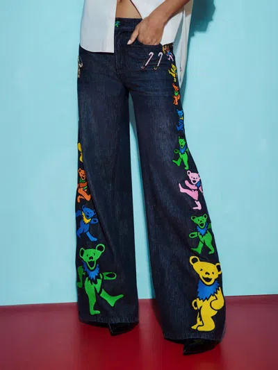 Alice And Olivia A+o X Grateful Dead Amazing Jean In Blue