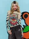 Alice And Olivia A+o X Grateful Dead Delaina Top In Multi