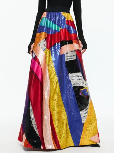 ALICE AND OLIVIA A+O X TOM WESSELMANN TINA EMBELLISHED BALLGOWN SKIRT