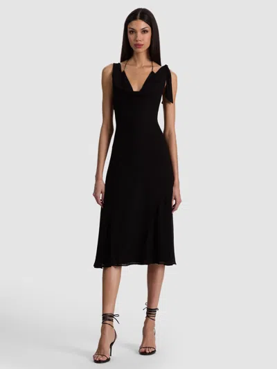 Alice And Olivia Abigail Bikini Midi Dress In Black
