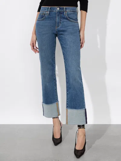 Alice And Olivia Abilene Cuffed Jean In Lola Blue