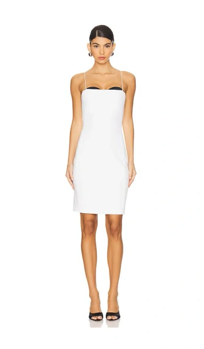 Alice And Olivia Ada Bustier Midi Dress In White