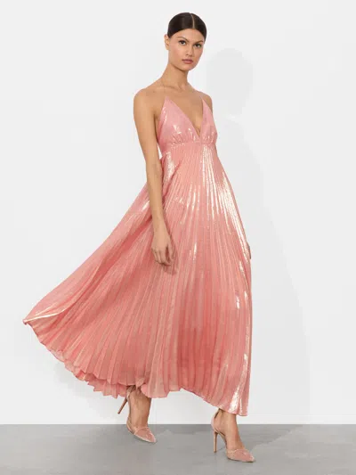 ALICE AND OLIVIA ADALYN HALTER MAXI DRESS