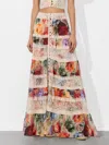Alice And Olivia Adira Tiered Maxi Skirt In Multi