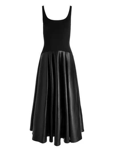 Alice And Olivia Adley Drop-waist Maxi Dress In Black