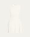 Alice And Olivia Adley Drop-waist Mini Dress In White